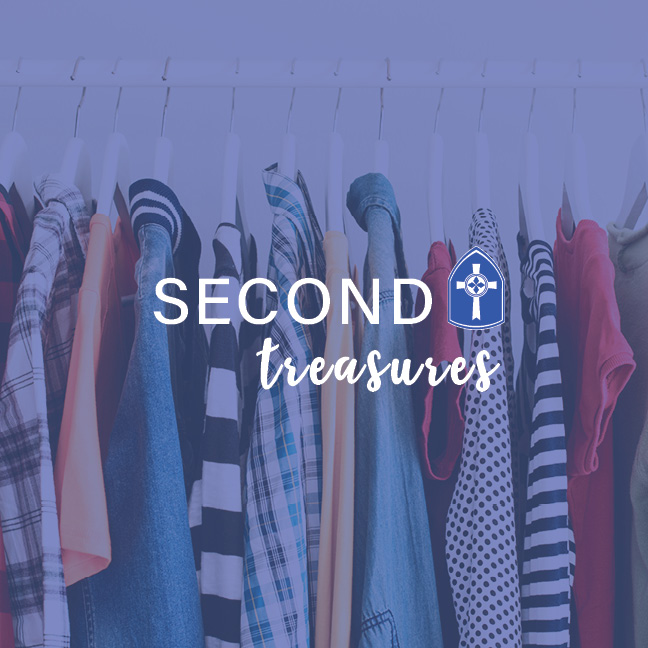 Second Treasures Stock the Racks

Multiple Dates and Times | Room 112 or Library
Help us sort, stock, and tag clothing and accessories for our Second Treasures thrift store.

Volunteer to Help
